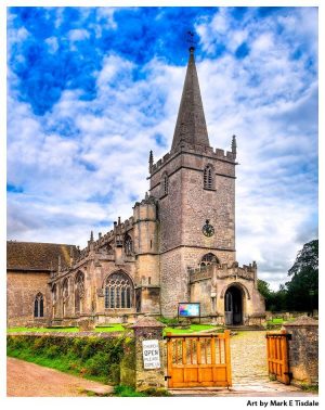 Village Church of Lacock Enland - Print by Mark Tisdale