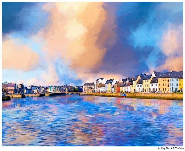 Beauitufl Day on the Waterfront in Galway Ireland - Print by Mark Tisdale