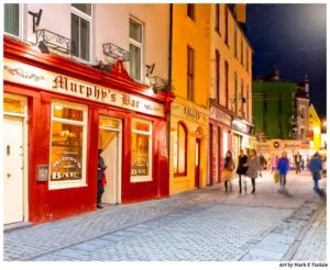 Galway Night Out - Irish Pubs Print by Mark Tisdale