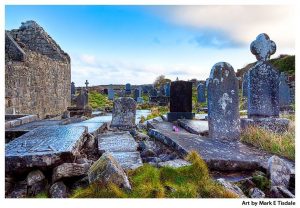 Hallowed Ground - Monastic Ruins on Inishmore in Ireland - Aran Island Print by Mark Tisdale