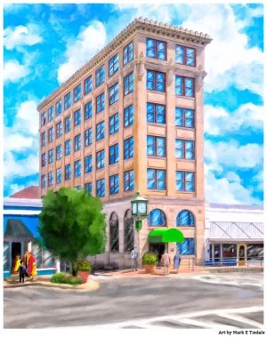 Historic Andalusia - First National Bank Building or Timmerman Building - Print by Mark Tisdale