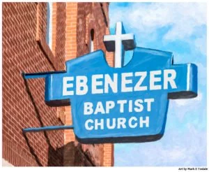 Historic Ebenezer Baptist Church - Sweet Auburn Print by Mark Tisdale