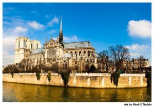 Historic Notre Dame de Paris - French Gothic Cathedral Print By Mark Tisdale