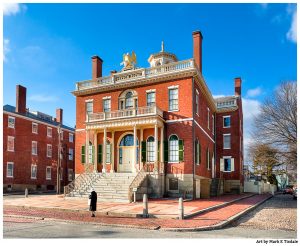 Historic Custom House on The Streets of Salem Massachusetts - Print by Mark Tisdale