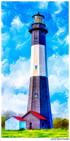 Historic Tybee Lighthouse Art Print by Georgia artist Mark Tisdale
