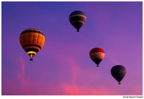 Hot air balloons in Egyptian Skies - Print by Mark Tisdale