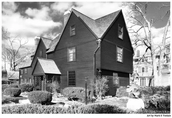House Of Seven Gables - Salem Landmark - Black and white photo print by Mark Tisdale