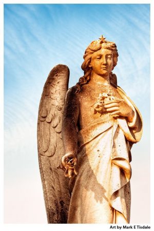 Irish Angel Print by Mark Tisdale - Dublin Glasnevin Cemetery