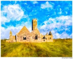 Irish Monastery - Landscape Art Print by Mark Tisdale