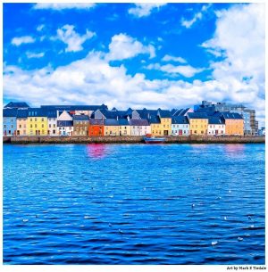 Irish Seaside Art Print - Galway Waterfront by Mark Tisdale
