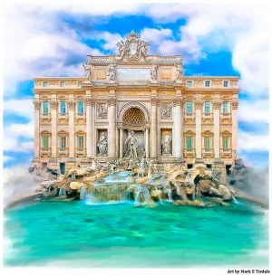 Trevi Fountain in Rome -  La Dolce Vita Print by Mark Tisdale