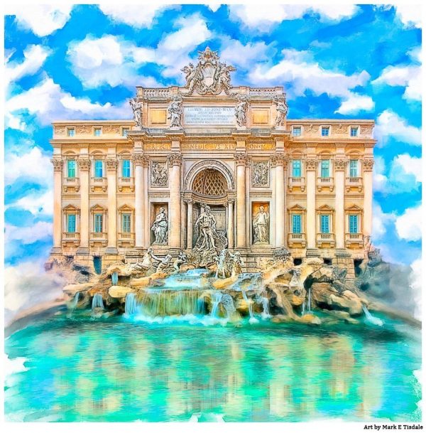 Trevi Fountain in Rome -  La Dolce Vita Print by Mark Tisdale