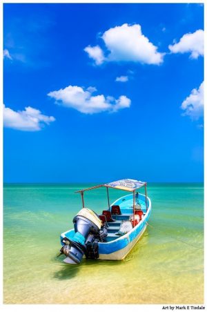 Little Boat On The Gulf Of Mexico - Nautical Print by Mark Tisdale