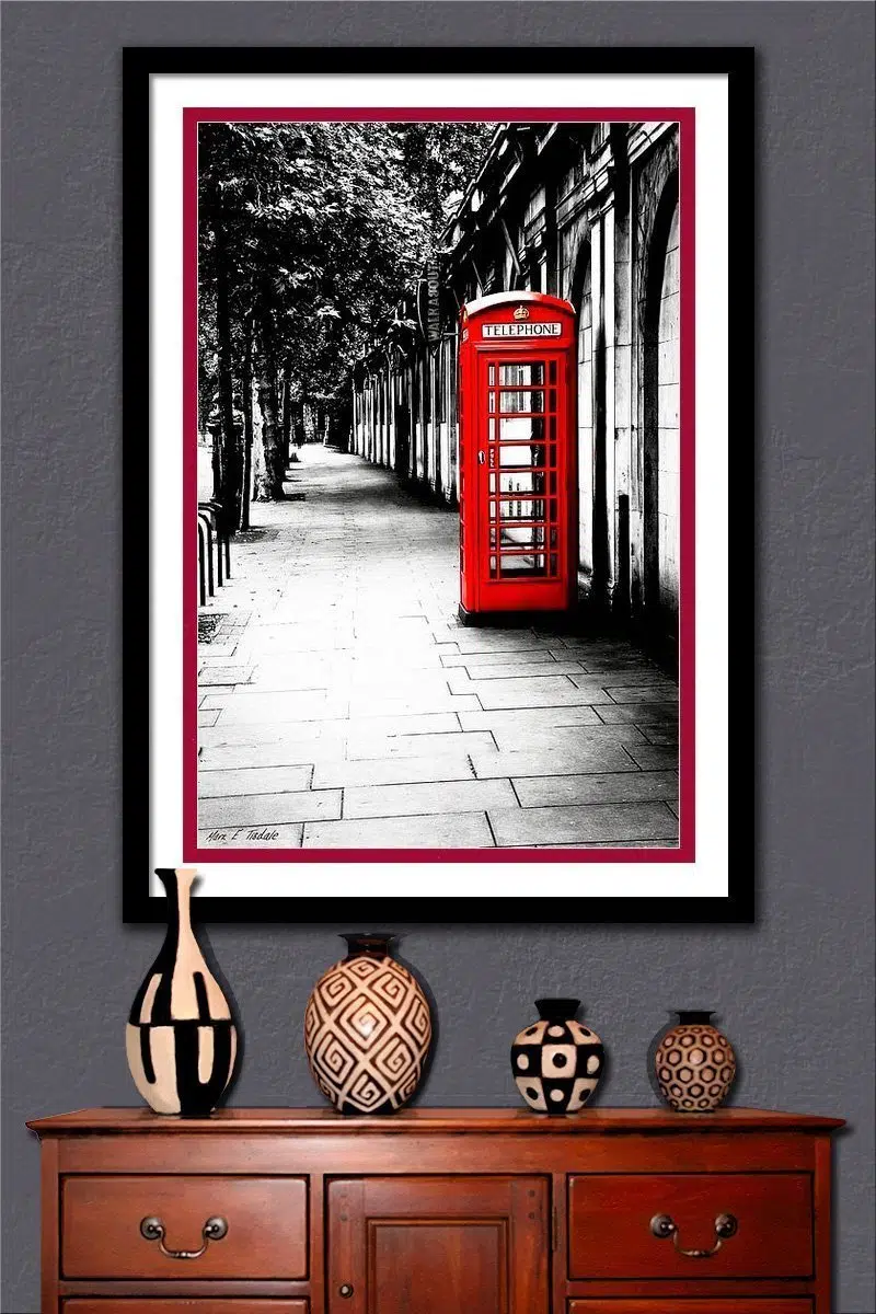 Red Telephone Box Framed Wall Art