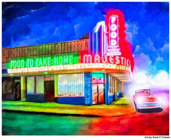 Majestic Diner - Atlanta Landmark Print by Mark Tisdale