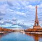 Eiffel Tower On the Banks of the Seine - Majestic Paris Print by Mark Tisdale