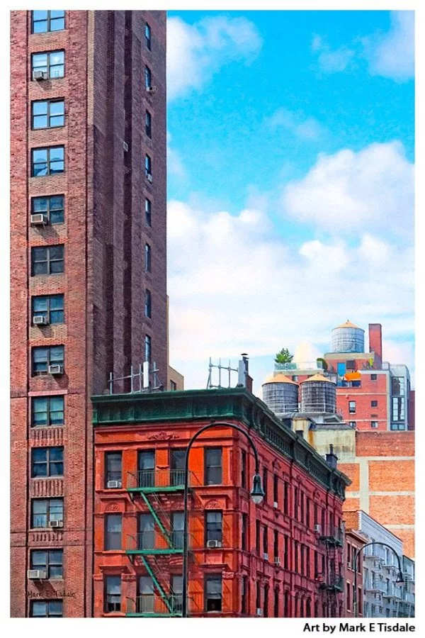 New York City Rooftops - Everyday NYC Print by Mark Tisdale