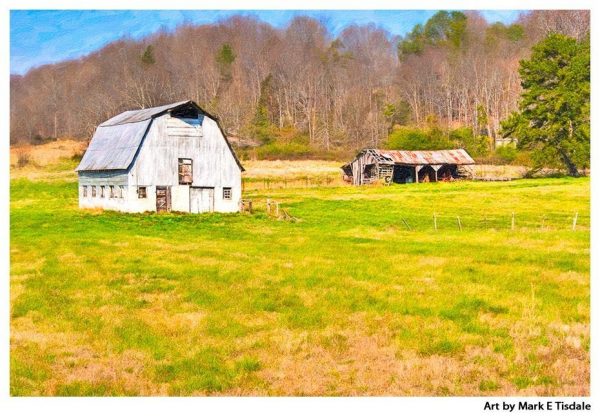 Old Dairy Barn in Dekalb County Georgia Print by Mark Tisdale