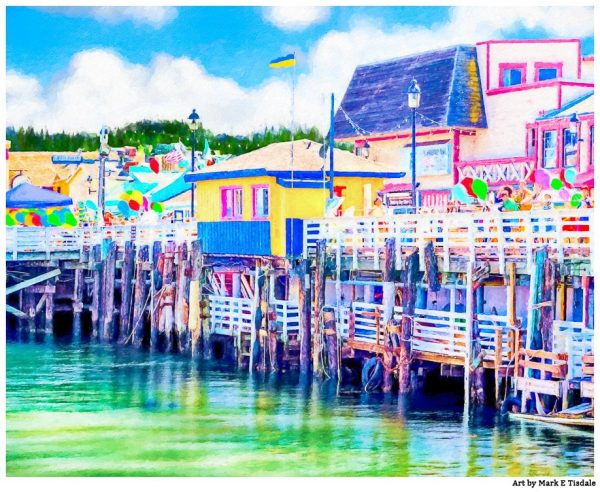 Old Fisherman's Wharf - Monterey California Art Print by Mark Tisdale