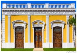 Ornate Wooden Doors in Mexico - Print by Mark Tisdale