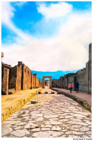 Pompeii Streets - Ancient Roman City Ruins - Print by Mark Tisdale