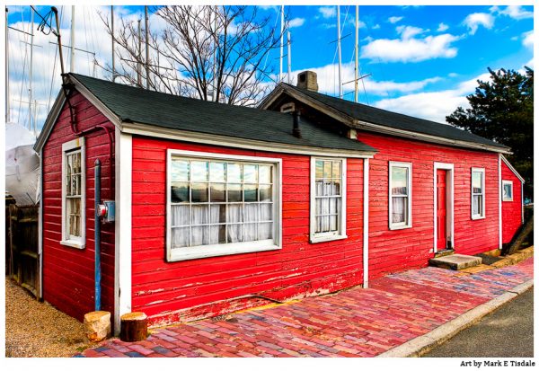 Red Fisherman's House In Salem Massachusetts - New England Print by Mark Tisdale