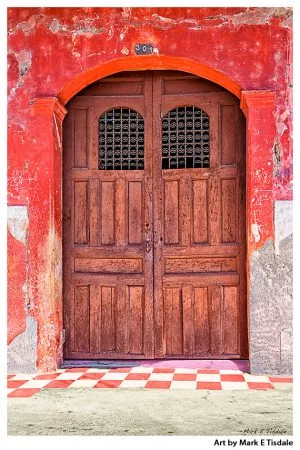 Rustic Wooden Door - Granada Nicaragua Architecture Print by Mark Tisdale