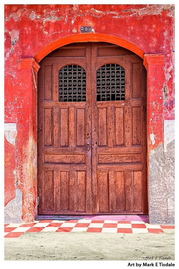 Rustic Wooden Door - Granada Nicaragua Architecture Print by Mark Tisdale