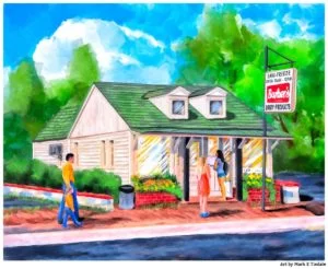The Sani-Freeze - Auburn Alabama Landmark Art Print by Mark Tisdale