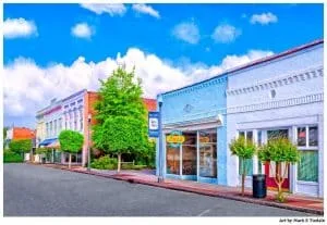Small Town Streets art print - Montezuma Georgia Art by Mark Tisdale