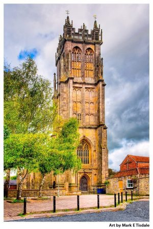 St Johns Church - Glastonbury English Gothic Architecture Print by Mark Tisdale