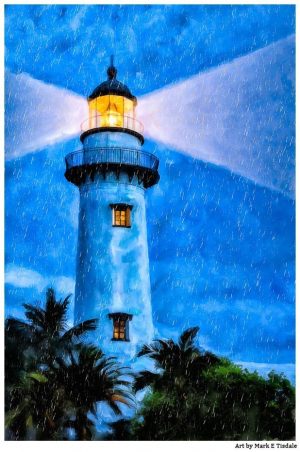 St. Simons Island Artwork - Lighthouse Print by Georgia artist Mark Tisdale