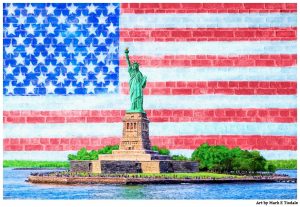 Statue of Liberty Patriotic Art Print by Mark Tisdale
