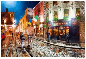 The Streets of Temple Bar - Dublin Ireland Print by Mark Tisdale