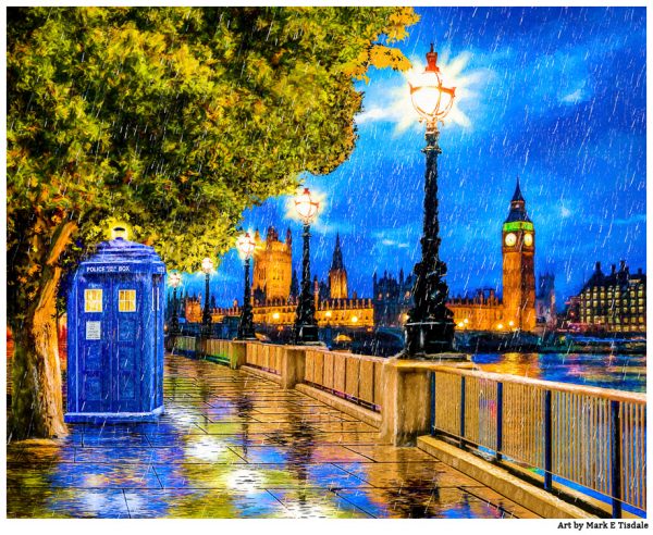 Tardis Print - Doctor Who Art by Artist Mark Tisdale