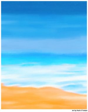 Tybee Island Beach Art - Soft Waves On The Beach - Print by Mark Tisdale