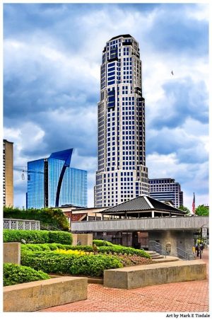 Atlanta Buckhead Skyline - Skyscrapers Architecture Print by Mark Tisdale