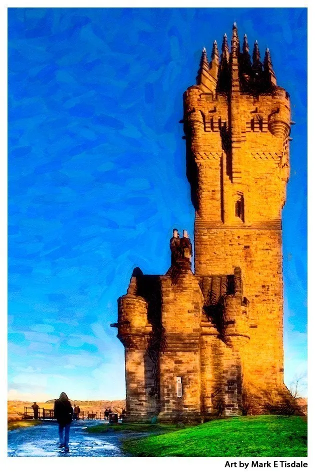 William Wallace Monument in Stirling Scotland - Scottish Highland Print by Mark Tisdale