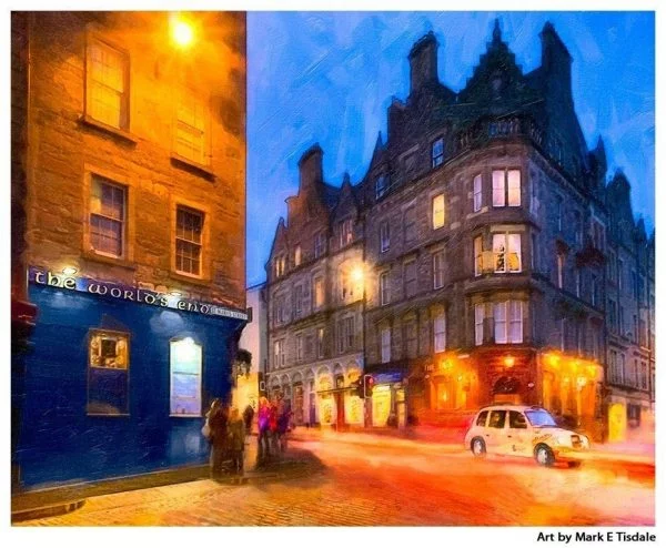 World's End Pub - The Royal Mile - Edinburgh Scotland Print by mark Tisdale