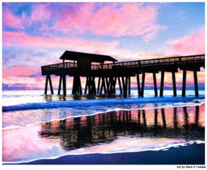 Tybee Island Sunrise Art by Georgia Artist Mark Tisdale