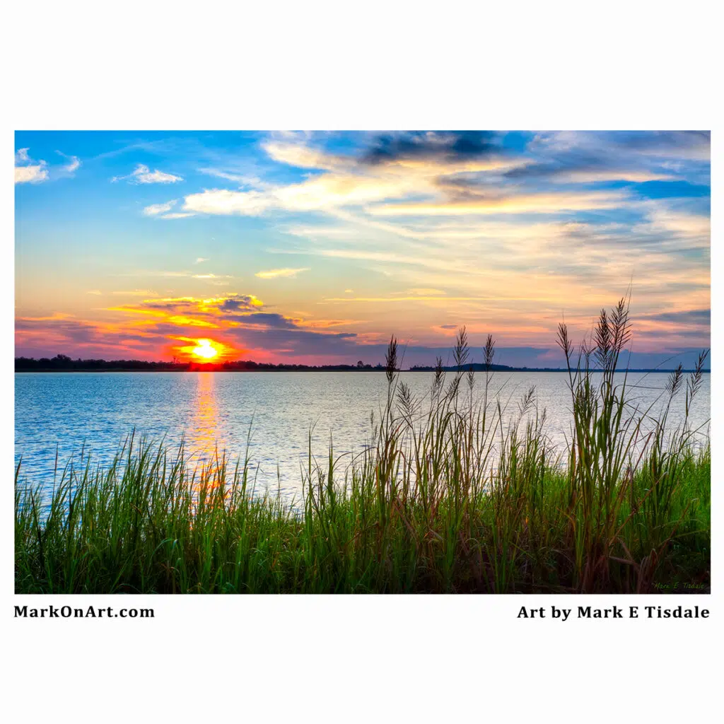 Landscape Art - Savannah River Sunrise - Near Tybee Island - Photo by Mark Tisdale