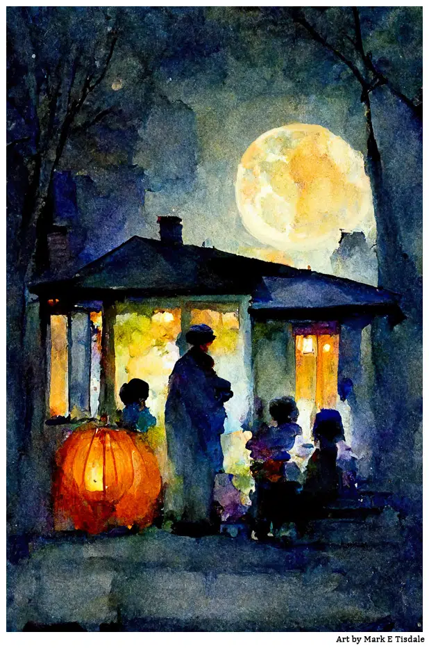 Trick Or Treat Night - Printable Halloween Card