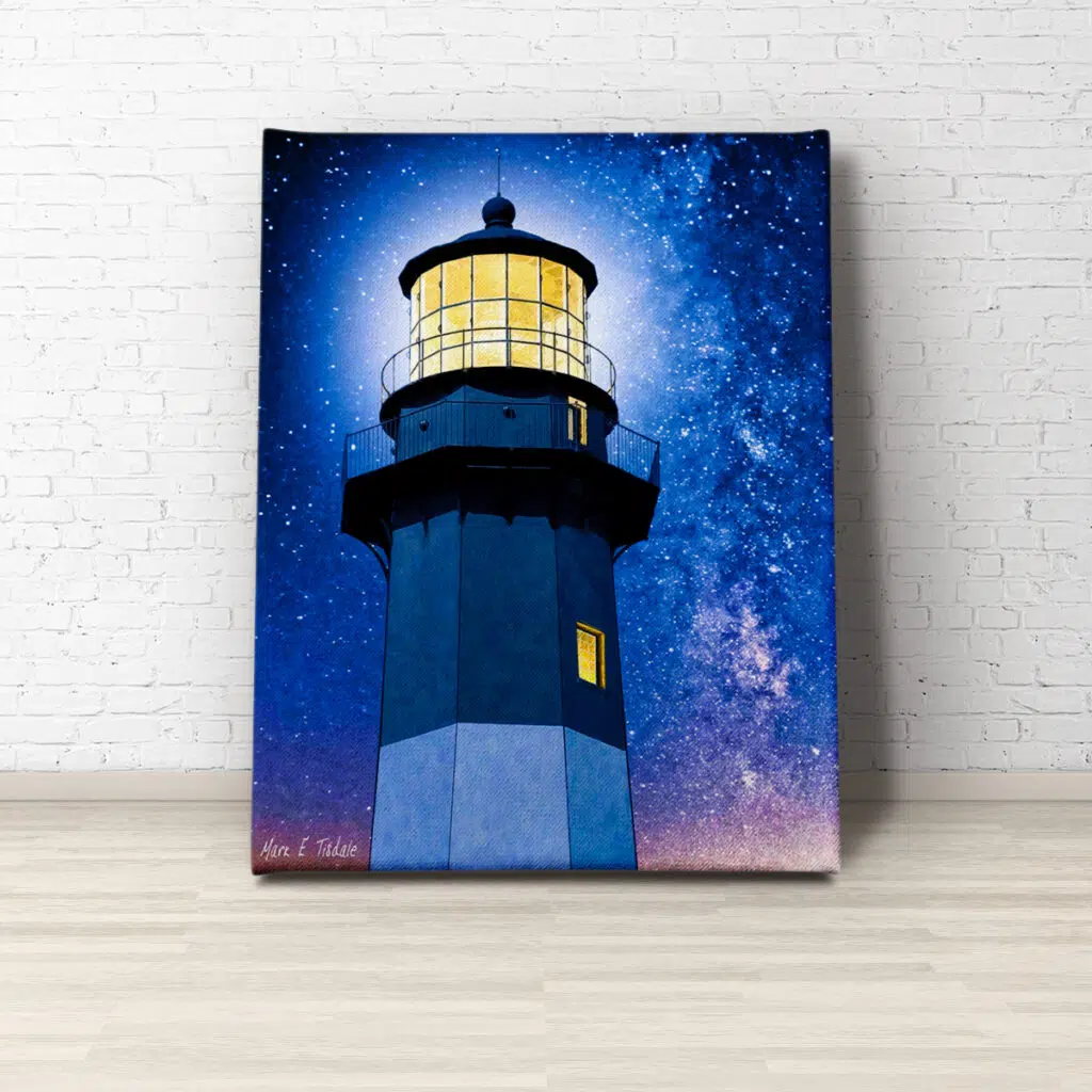 Tybee Island Lighthouse - Starry Night Canvas Print by Mark Tisdale
