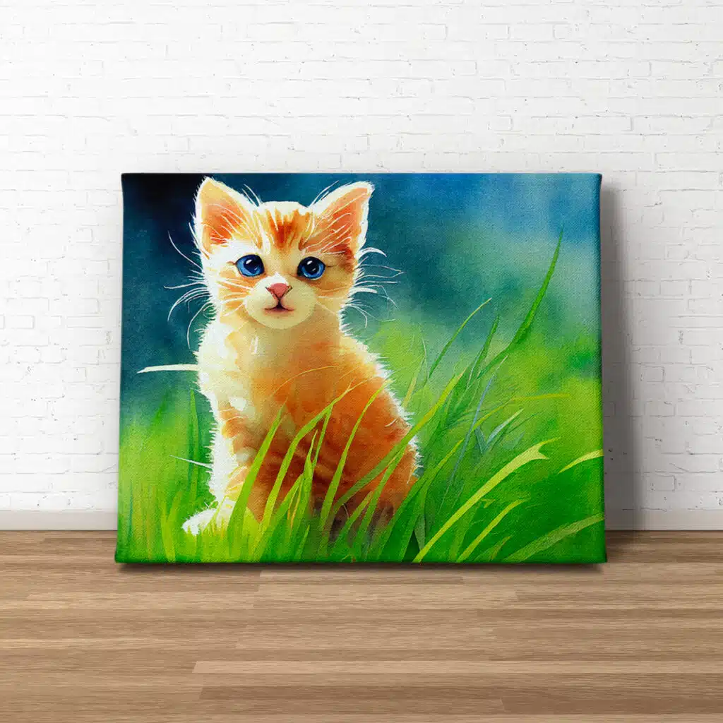 Canvas Print of a Ginger Kitten