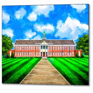 Andalusia High School – Old Main Metal Print