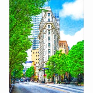 Downtown Atlanta - The Flatiron Building Art Print