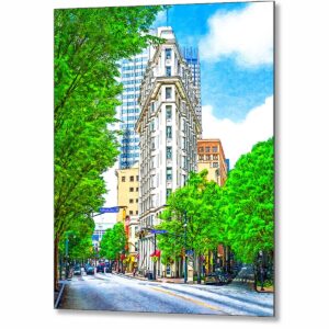 Downtown Atlanta - The Flatiron Building Metal Print