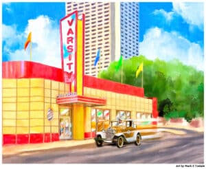 Local Atlanta Art - Painting Of The Varsity