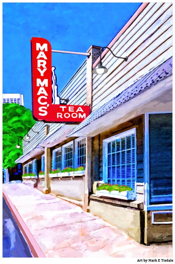 Mary Mac's Tea Room - Atlanta Midtown Landmark Print by Mark Tisdale