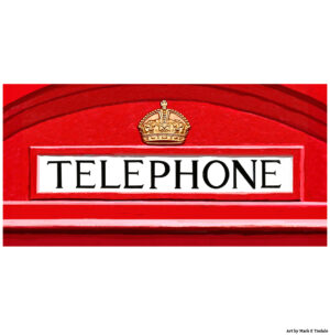Phone Box Sign - British Design Art Print